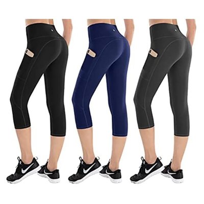 Pants for Women, High Waist Tummy Control, 4 Way Stretch Sports Leggings with Pockets : Sports  Outdoors
