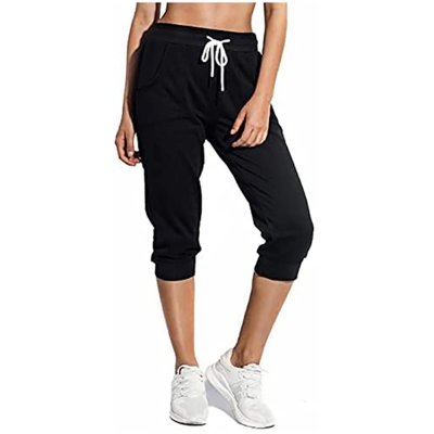 SPECIALMAGIC Sweatpants Capri Pants Cropped Jogger Running Pants Lounge Loose Fit Drawstring Waist with Side Pockets : Sports  Outdoors