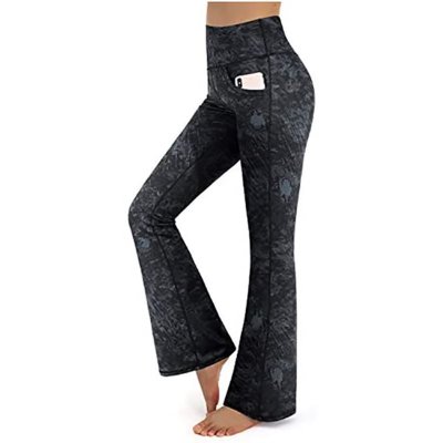 Women Bootcut Pattern Pants with Pockets Bootleg Workout Running : Sports  Outdoors