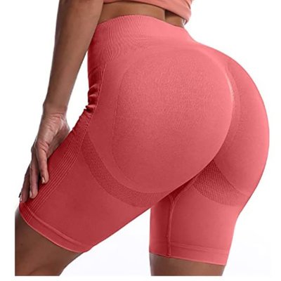 Womens Butt Lifting Waist Shorts Ruched Textured Tummy Control Shorts Sports Beach Hot Pants at Women