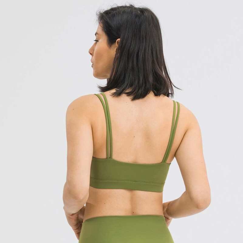 u neck wyscielane trening silownia biustonosze kobiety podwojne paski potu dowod Fitness biustonosze do jogi cwiczenia biustonosze sportowe topy